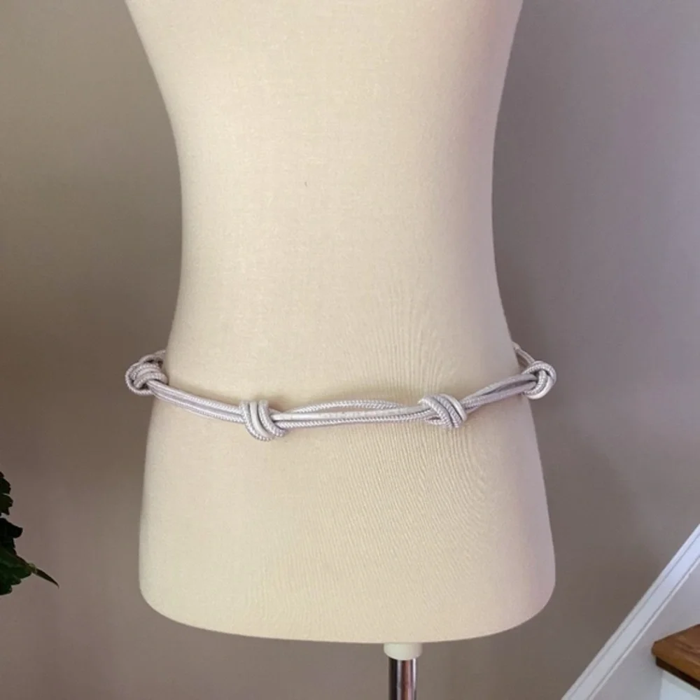 Free People White Knot Rope Belt M/L